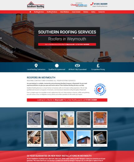 Roofing website designers UK