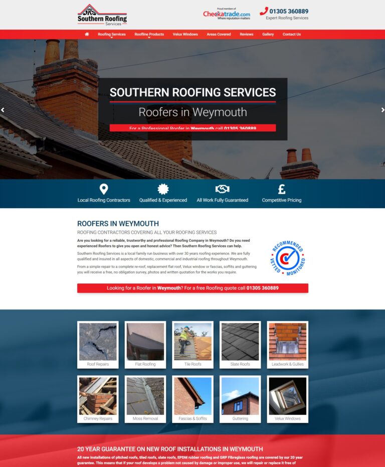 Roofing website designers Workington