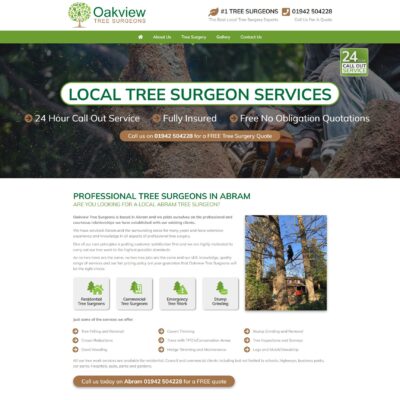 Tree surgeon website designer UK