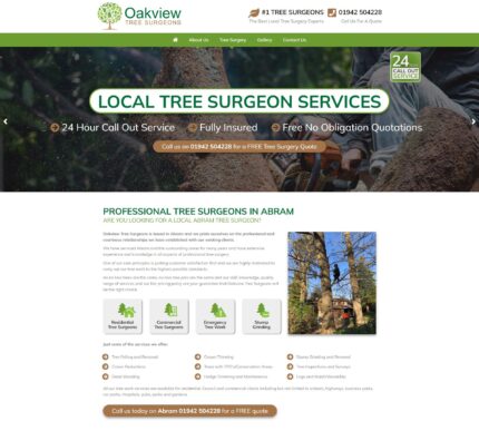 Tree surgeon website designer UK