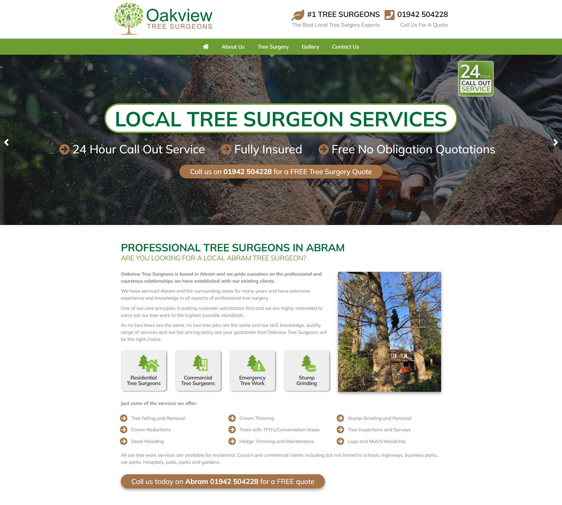 Tree surgeon website designer [city]
