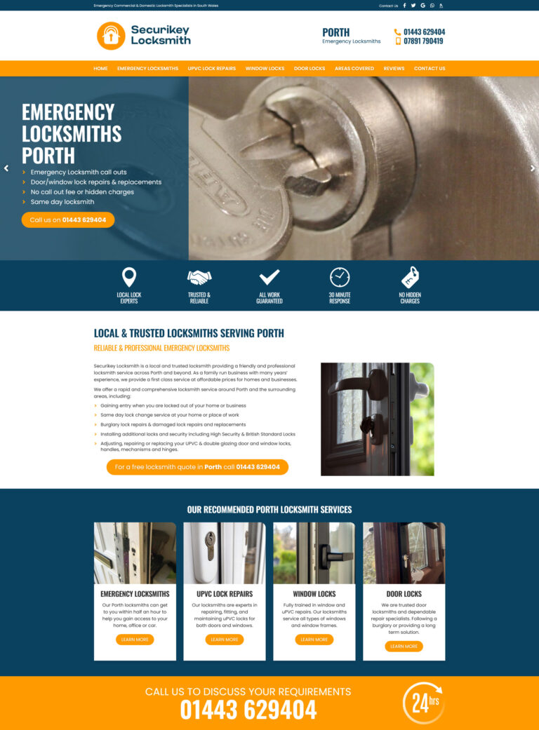 Locksmith website designers Eastleigh
