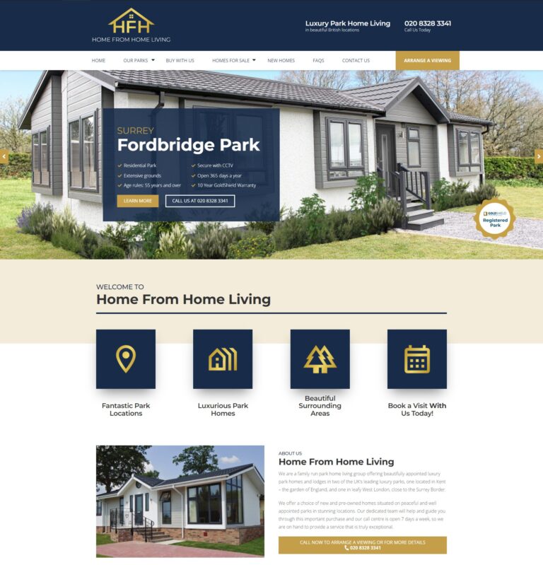 Holiday Park Web Design Walsall