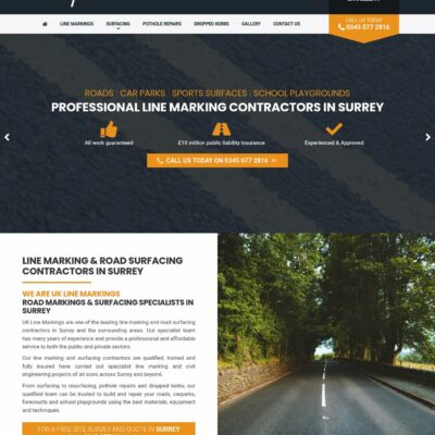 Line marking website design UK