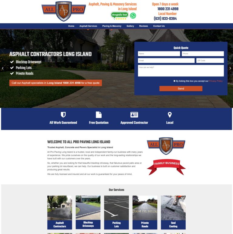 Driveway & Patio website design Liverpool