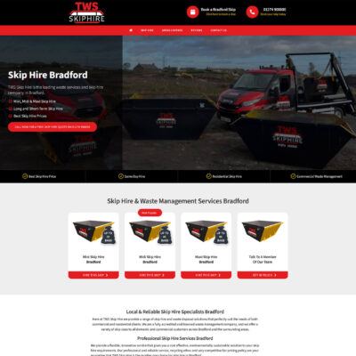 UK skip hire web design