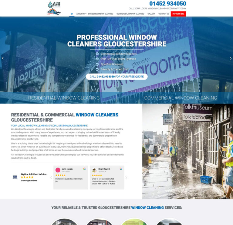 Window Cleaning Web Design in Exeter