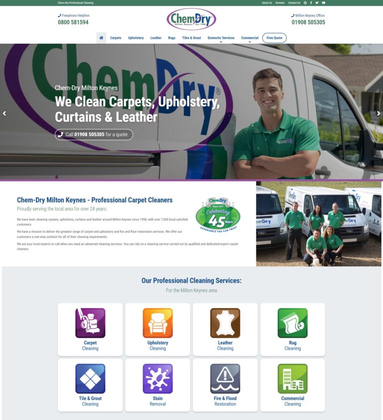 Design website for cleaners London