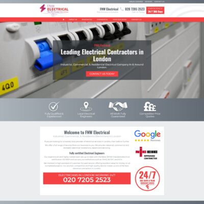 Electricians website designers UK