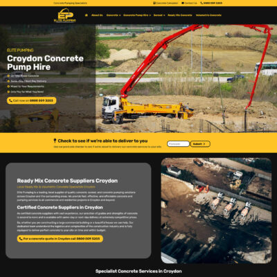 Concrete pumping website design UK