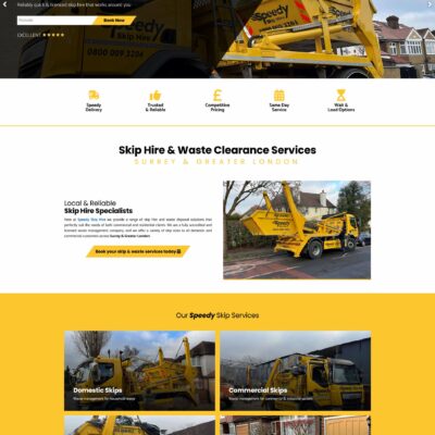 Skip Hire Website Design UK