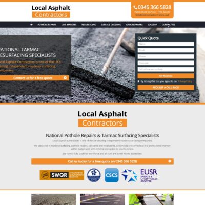 Web Design Company for road surfacing UK