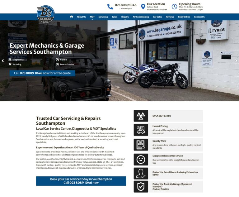 Automotive website designers Guildford