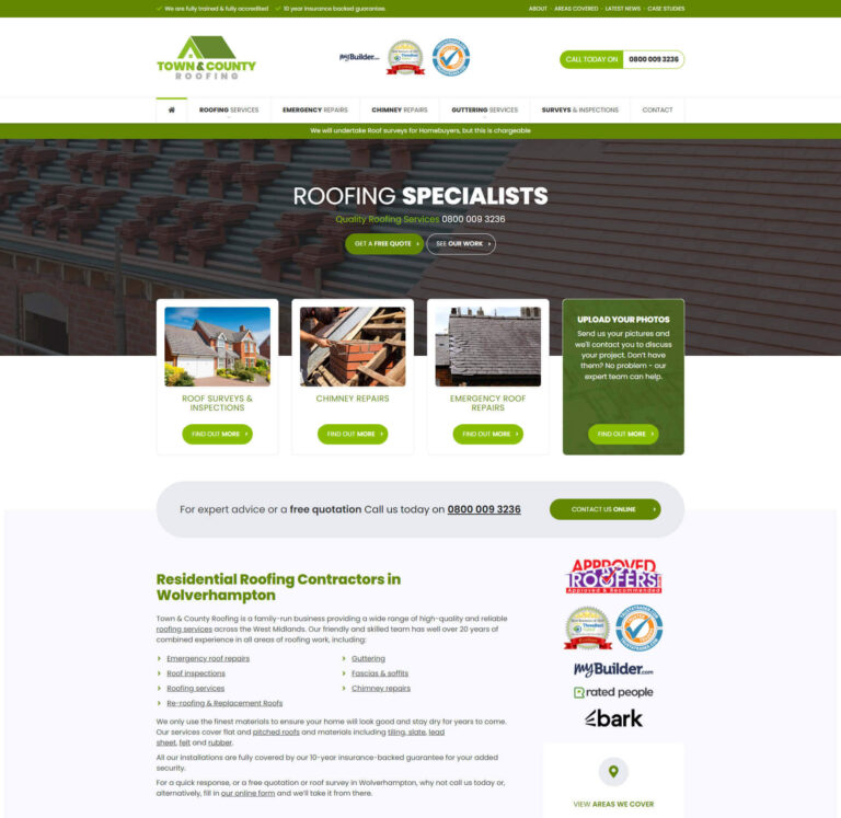 Website Design for Roofers Near Me Nottingham
