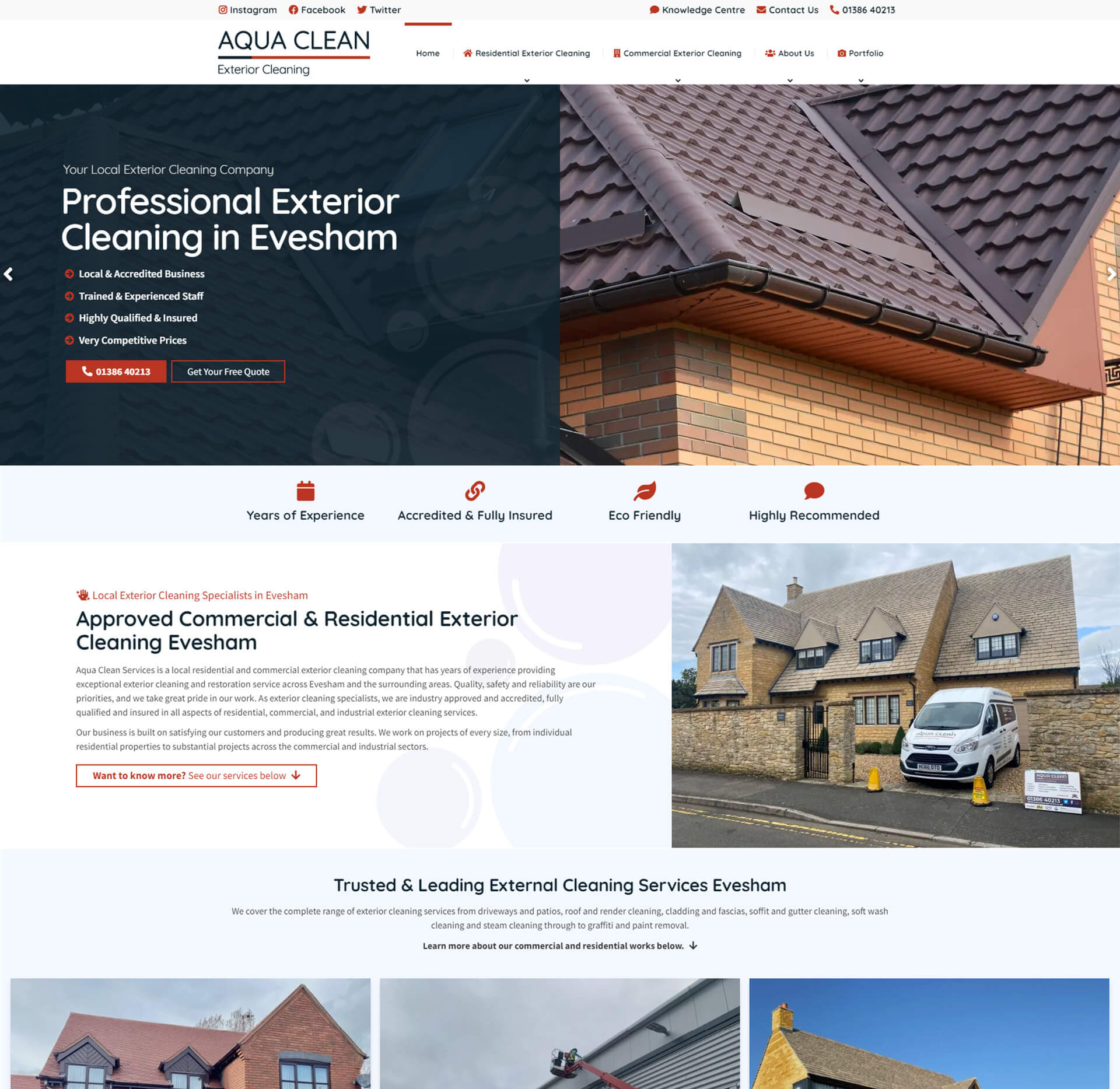 website design for window cleaning company near me [city]