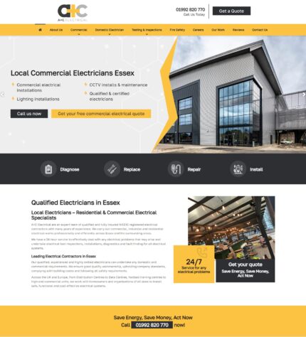 Aaron & Co Electrical Company - Web Design by Smart Websites