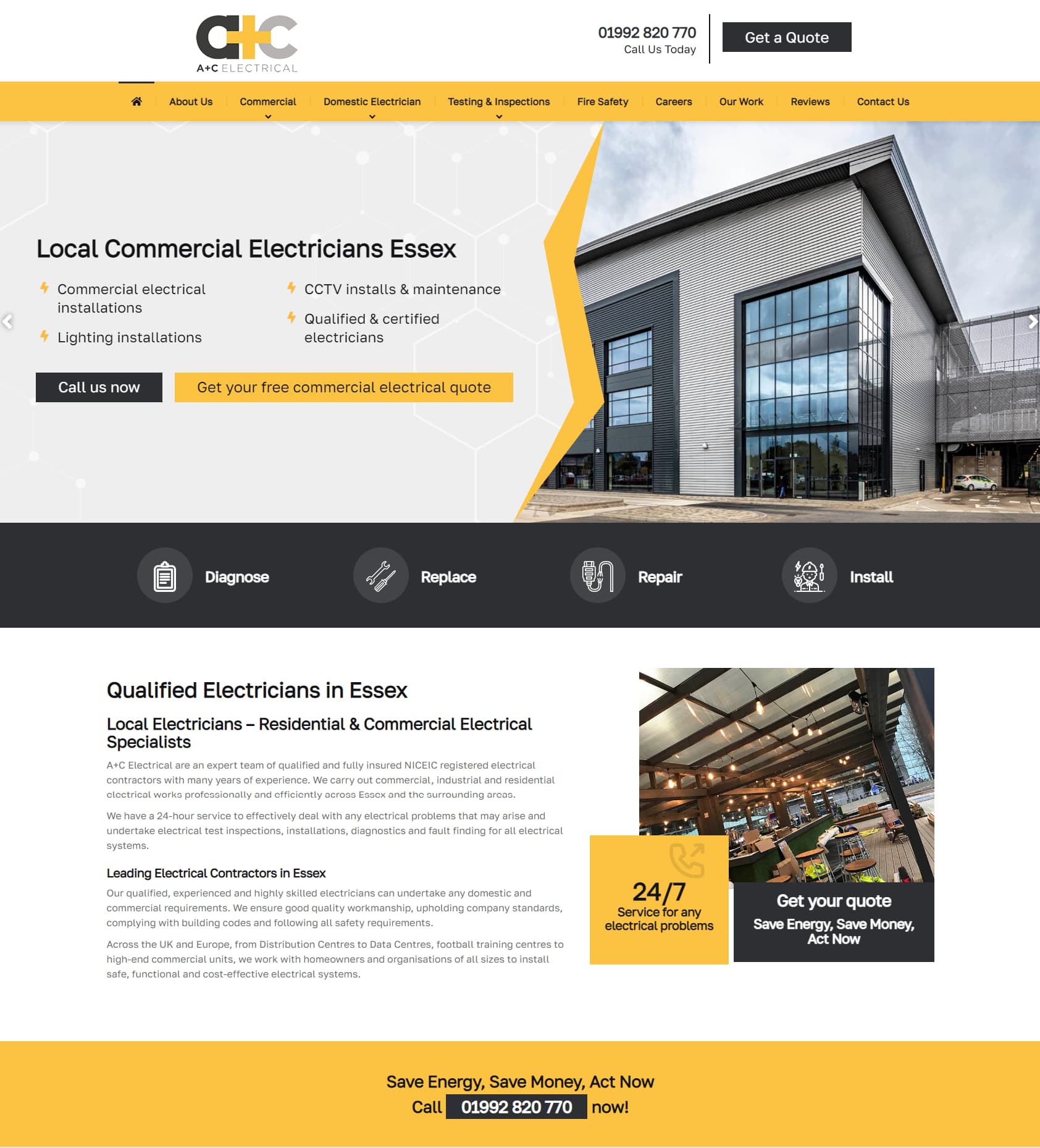 Aaron & Co Electrical Company - Web Design by [comp]