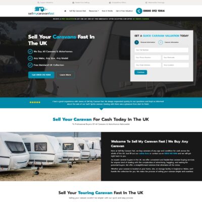 Expert caravan website designers in UK