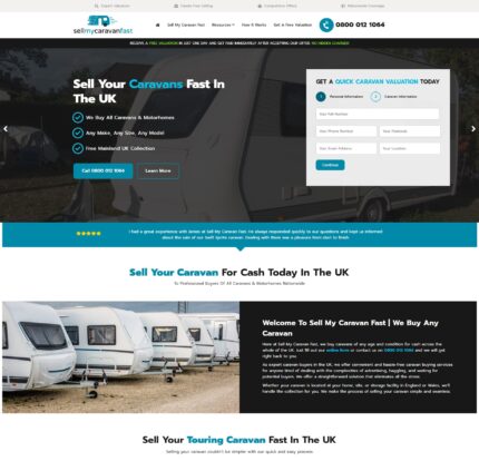 Expert caravan website designers in UK