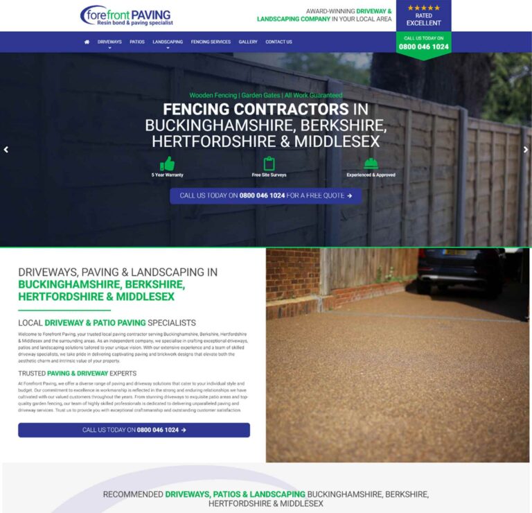 Expert driveway and paving wesbite designers in Luton