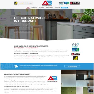 Website designers for boiler companies UK