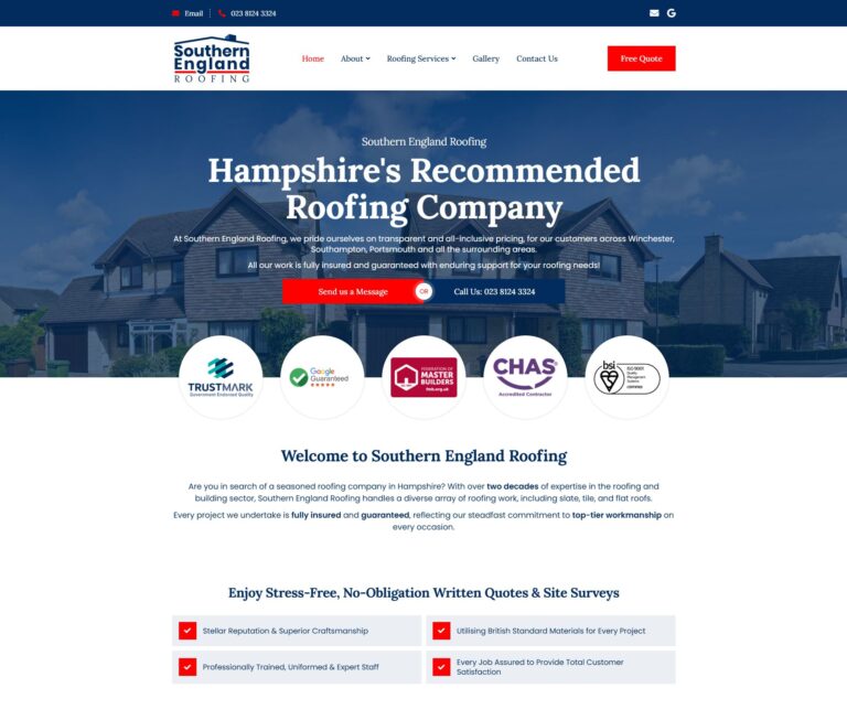 Roofer Website Design Team Camberley