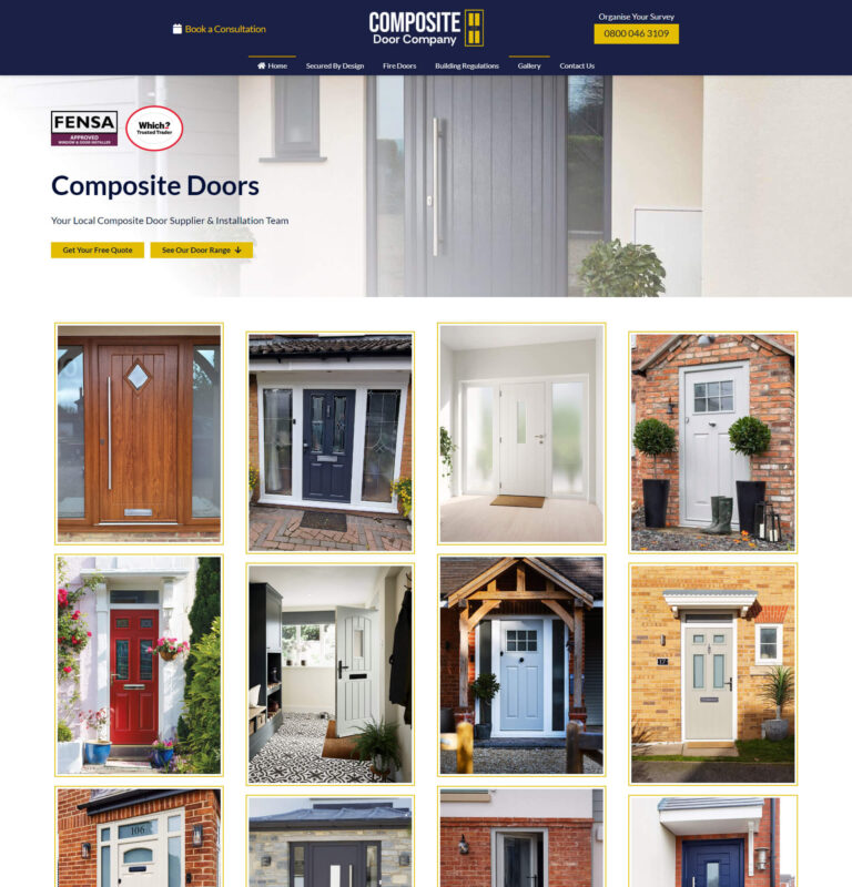 Composite Door Installation web design in Maldon