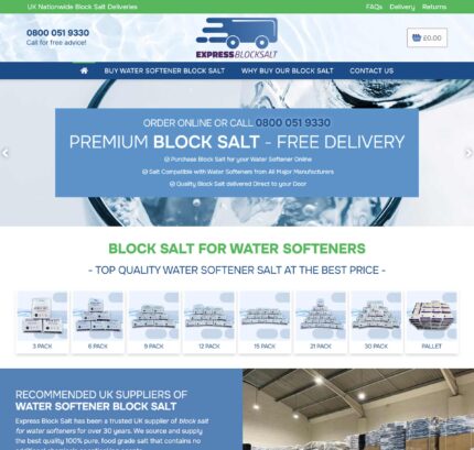 Water Softener Block Salt eCommerce Website