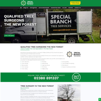 Tree services web design near UK