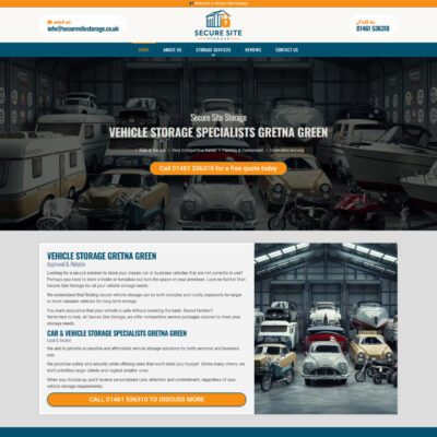 Storage facility website design UK