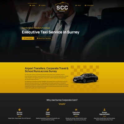 Executive travel company web design UK