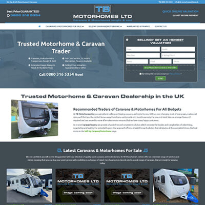 Caravan & Motorhome Dealership Website