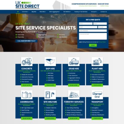 Website Designer for Plant Hire UK