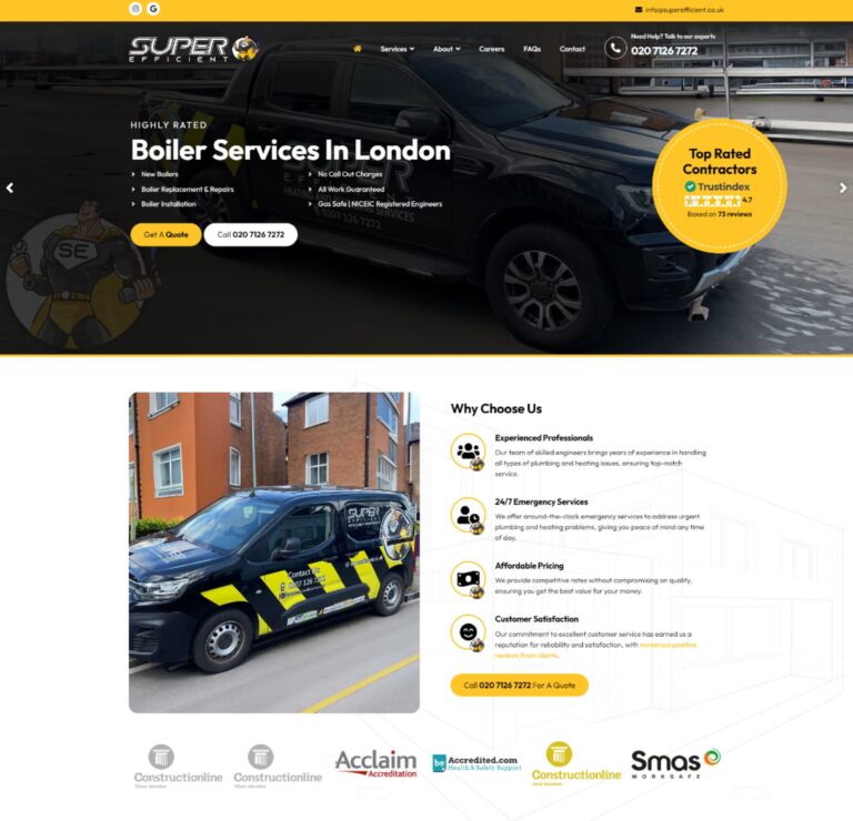 Plumbing & Heating Website Designers UK