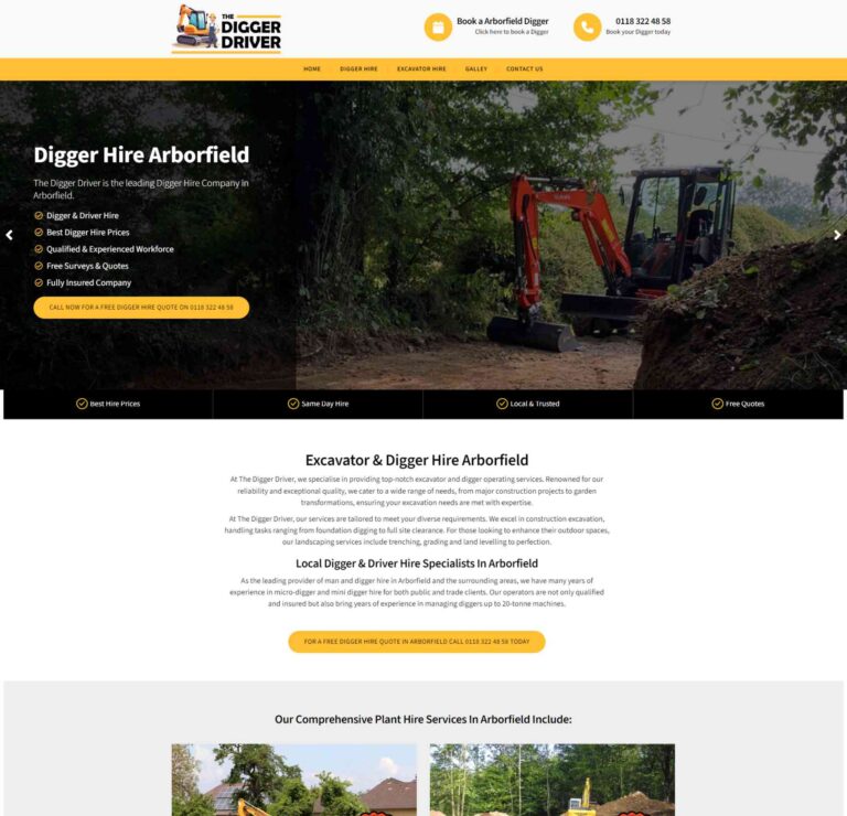 The Digger Driver website