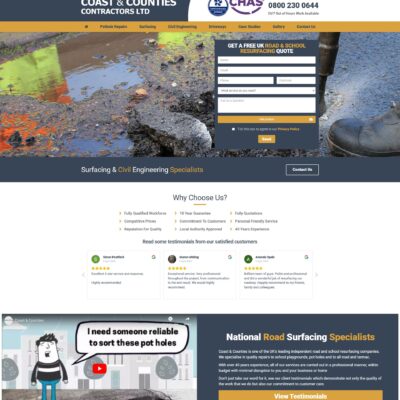 Website design for road surfacing companies