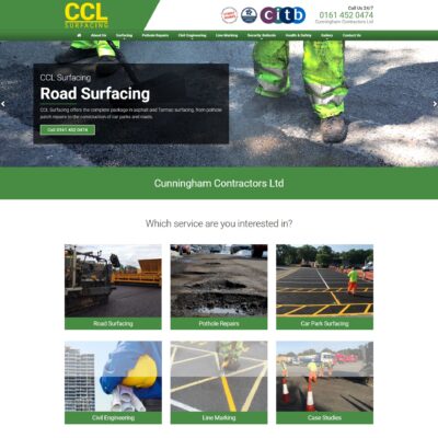 Designer for Road Surfacing Websites