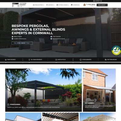 Outdoor Shading company website designers UK