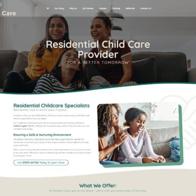 Children's Care Home Website Design Company