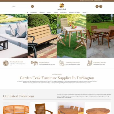 Teak wood funiture supplier website designers